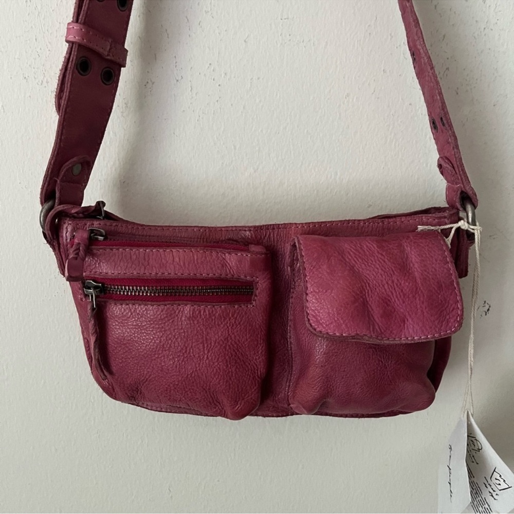 Free People Wade Leather Sling in Party Punch